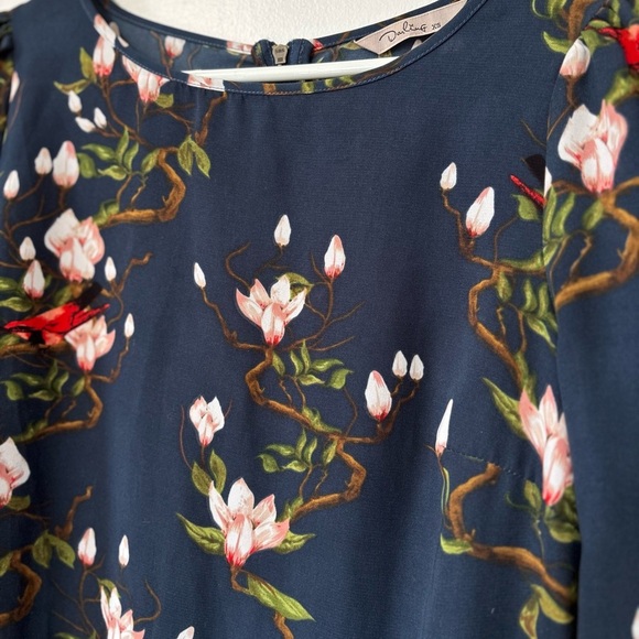 🎉4/30$🎉 Darling Navy Blue Floral Shift Dress 🌿 - Picture 2 of 4